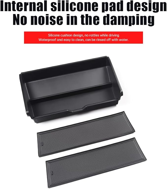 Lower Center Storage Box for 2020-2024 Land Rover Defender 90 110 130 Console Storage Box Interior Organizer Organizer Tray Protective Mat Decorative Tuning Supplies Accessories