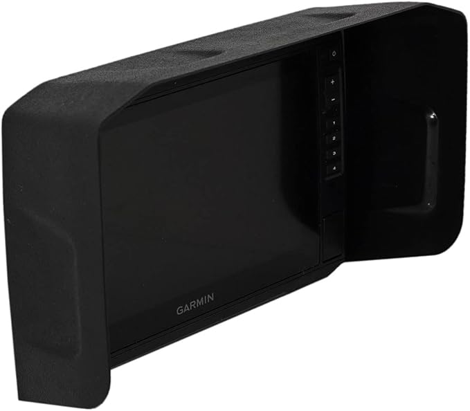 BerleyPro Garmin Fish Finder Visor — Sun Cover & Glare Reduction — Fits Echomap UHD/UHD2/Ultra, GPSMAP, Striker, Echomap Chirp & More — CNC Machined ASA Plastic