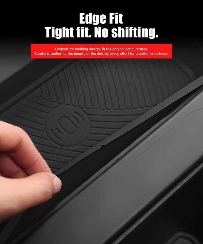 Center Console Storage Box for 2022-2024 Land Rover Defender 90 110 130 Wireless Charging Mat Cup Holder Interior Storage Silicone Mat Tuning Supplies Accessories (2022-2024 Defender (Black))