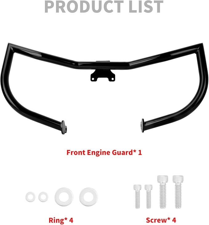 Motorcycle Crash Bar Engine Guard Highway Crash Bar Fit for Harley Touring Street Glide Road Glide Road King Electra Glide Ultra (E- Engine Guard for 14-22 Touring)