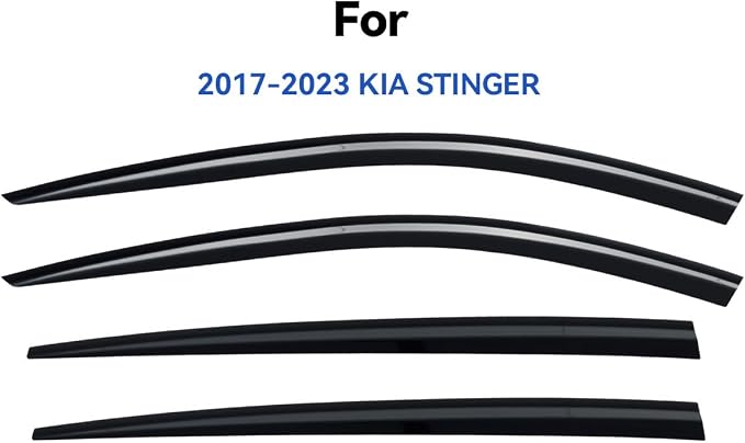 Window Visors Rain Guards for 2017-2023 Kia Stinger, Out-Channel Window Vent Wind Deflectors Visors Shades for 17 18 19 20 21 22 23 Kia Stinger