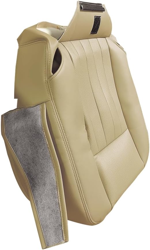 Driver Side Bottom Replacement Perforated Leather Seat Cover Tan Compatible with Lincoln Navigator 2005 2006，Not Suitable for 2003-2004