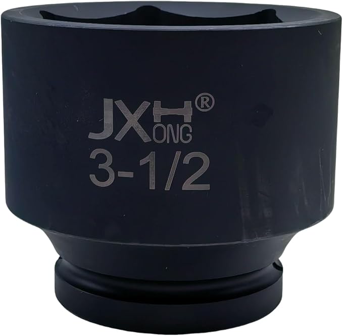 1" Drive 3-1/2" Jumbo Impact Socket, 6-Point, Heat Treated Cr-Mo Alloy Steel