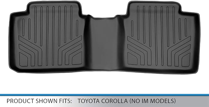 SMARTLINER Custom Fit Floor Mats 2nd Row Liner for 2014-2019 Toyota Corolla