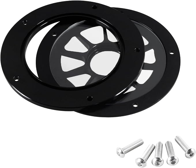 POWER JAMES Black 7.7" Visible Derby Cover Primary Clutch Cover with Tranparent Acrylic PC Glass Fits for Harley Davidson 2016-2024 Touring FLHX, FLHR, FLTR (Black)