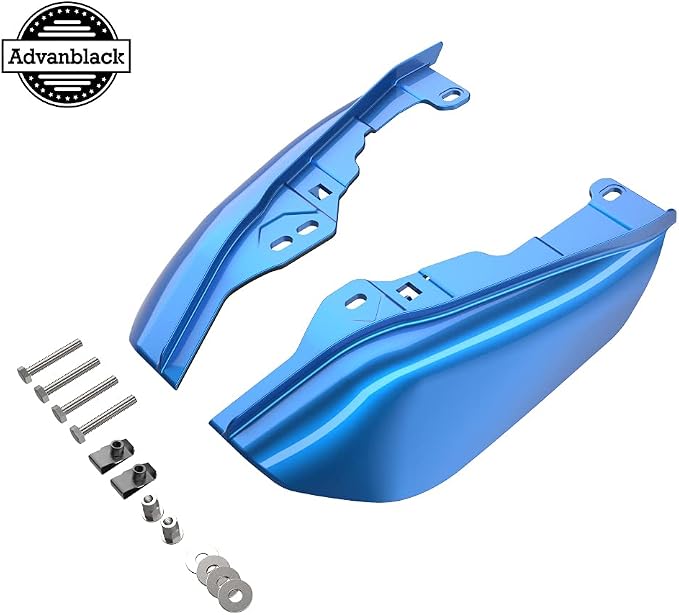 Advanblack 2024 RG Mid Frame Air Deflectors Compatible for Harley Touring Street Glide, Road King, Electra Glide, 2009-2025(Electric Blue)