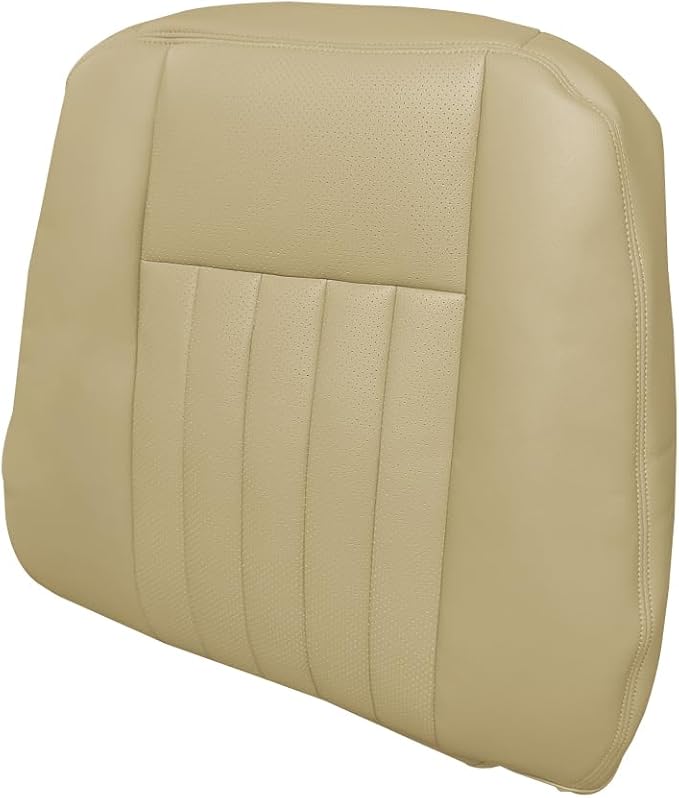 Driver Side Top Back Replacment Perforated Leather Seat Cover Tan Compatible with Lincoln Navigator 2005 2006