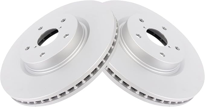TRQ Front Brake Rotor Set G Coated Vented Compatible with 2006-2007 Subaru B9 Tribeca 2008-2014 Tribeca 2015-2019 Legacy Outback 2015-2021 WRX