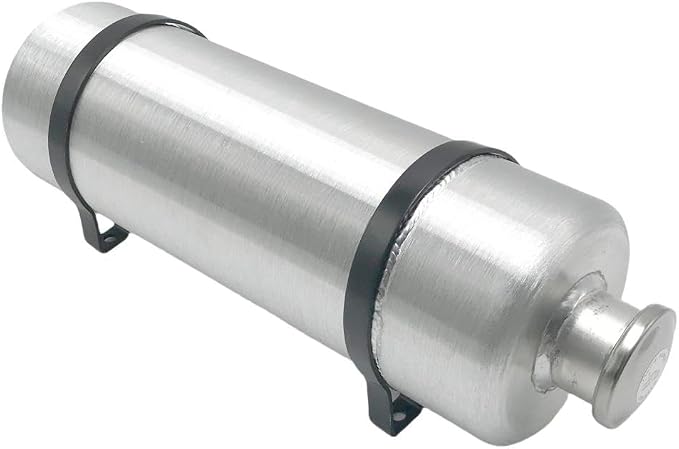 JSD 1.85 Gallons 6" x 18" Universal Vertical Aluminum Gas Tank 1/4" NPT Outlet