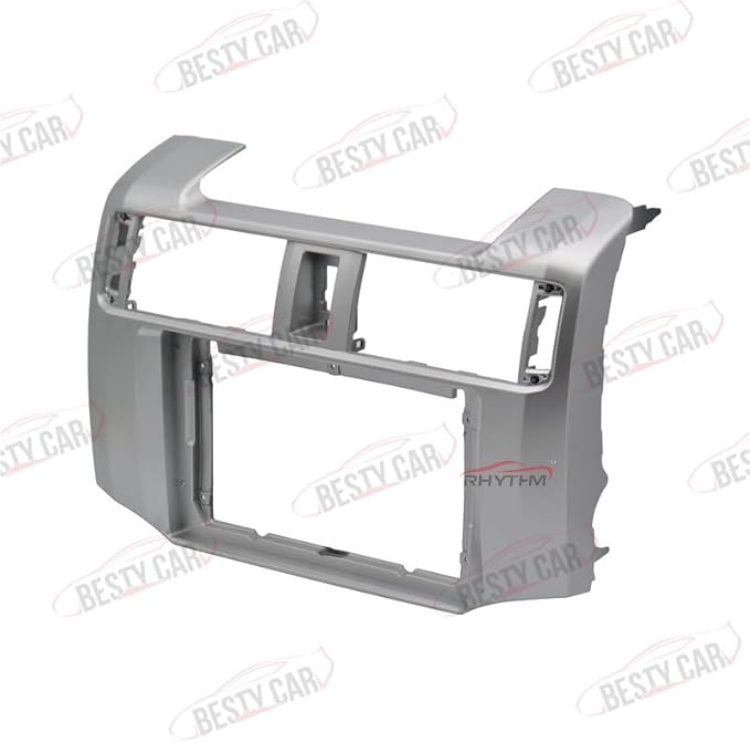 Fits for Toyota 4 Runner 2010-2019 Silver Car Radio Stereo Fascia Frame Double DIN 9 inch Dash Installation Mounting Kit