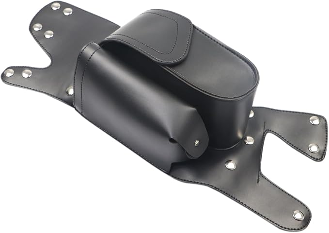 Motorcycle PU Leather Right Saddlebag Guard Bag with Water Bottle Holder For Harley Touring Road King Glide Electra Street Glide