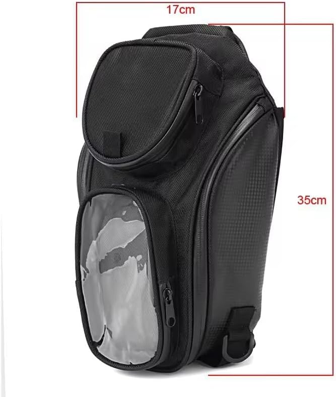 Keiti Magnetic Tank Bag for Motorcycles Universal Phone Holder Water Resistant Gas Tank Pouch TB-01K (4 Magnets)
