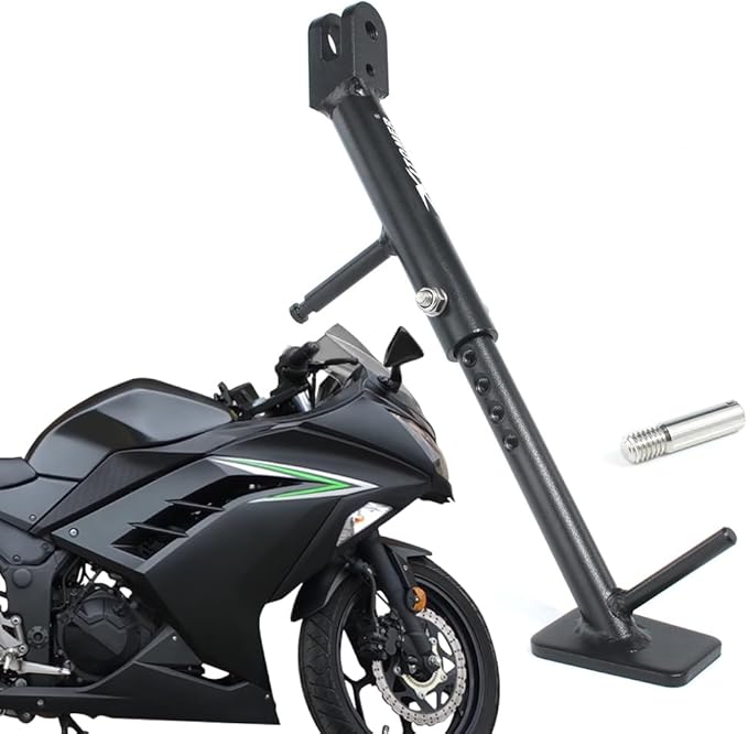 Xitomer 0-2.5'' Adjustable Kickstand Fit for Ninja 300 SE, Ninja 300 / ABS 2014 2015 2016, Ninja 250 / ABS Z250 / ABS 2013 2014 2015 2016 2017 Motorcycle Adjustable Side Stand Foot Side Support