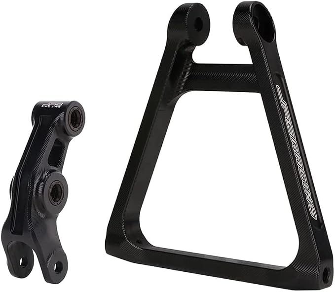 JFG RACING Sur Ron Suspension Link Kit + Triangle Aluminum 7075, for Surron Light Bee X/S Segway X160/X260 Electric Dirt Bike EBike, Black Suspension Linkage + Triangle