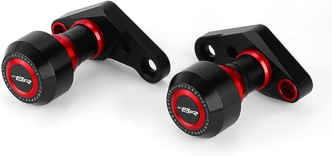 Motorcycle Frame Sliders Falling Protection Crash Protector CNC Compatible With Ninja ZX6R 2024 2025 2026 Engine Fairing Guards ZX636 Ninja636 ZX-6R ZX6R Accessories (Red)