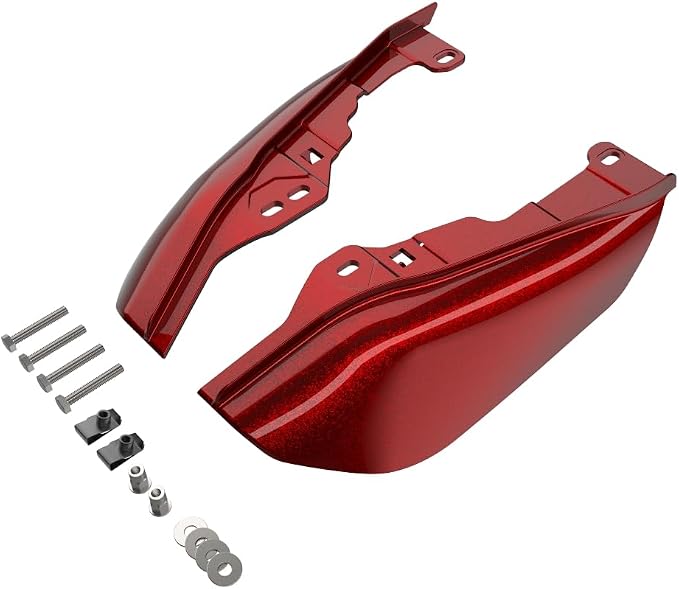 Advanblack 2024 RG Mid Frame Air Deflectors Compatible for Harley Touring Street Glide, Road King, Electra Glide, 2009-2025(Heirloom Red Fade)