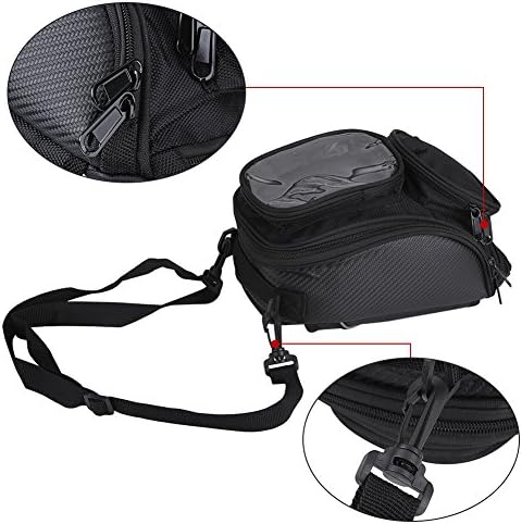 Keenso Motorcycle Bag, Super Strong Magnetic, Universal Oil Fuel Tank Bag for Motorcycle Riders, Motorbike Enthusiasts, Touring, Road, and
