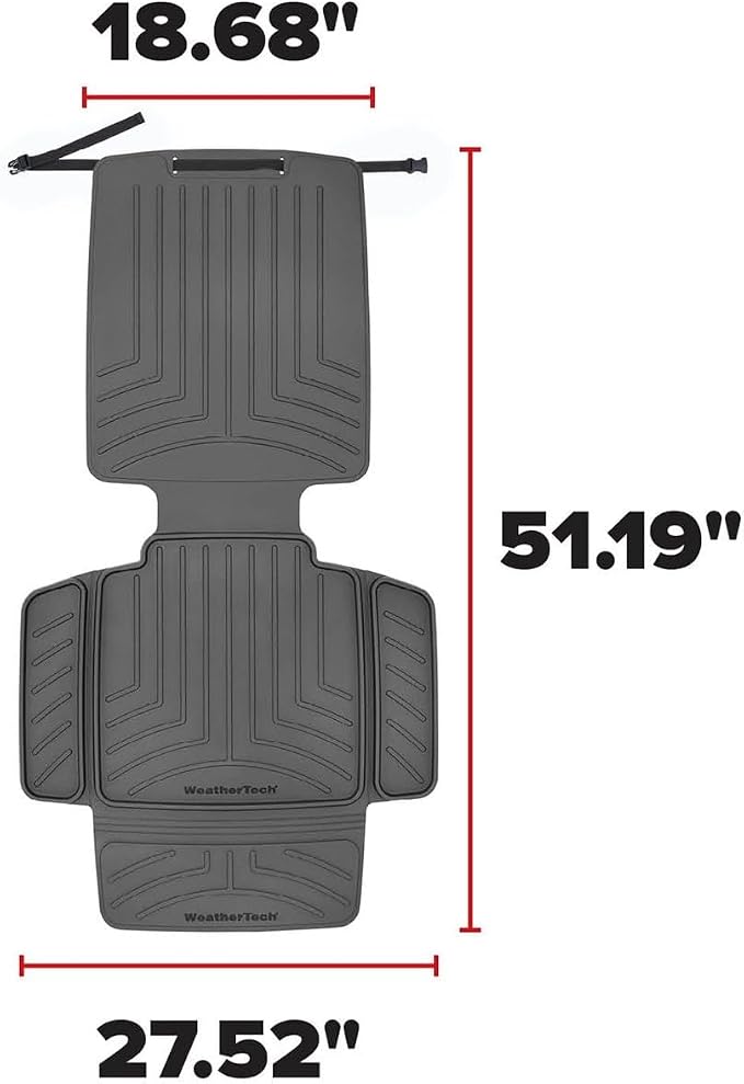 WeatherTech Child Car Seat Protector with Back | Spill Protection, Prevents Seat Compression, Grey