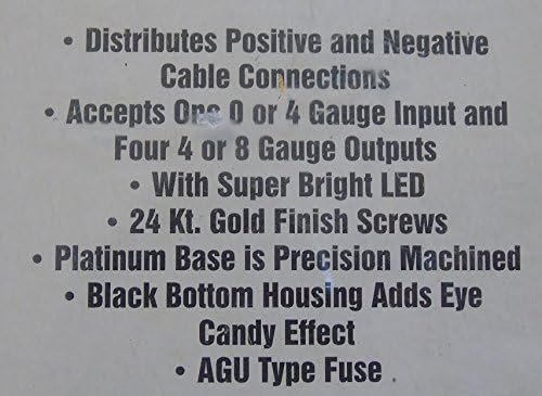 TEP 1 in 4 Out AGU Fused Eye Candy 0 4 Gauge Power Distribution Blocks Block 12V Car Truck Mobile Offroad