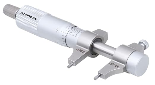 Accusize Industrial Tools Inside Micrometer, 0.2-1.2", EG00-3221 | Range: 0.2-1.2", Graduation: 0.001", Accuracy: 0.00028", Resolution: 0.0001", Satin Chrome Finish