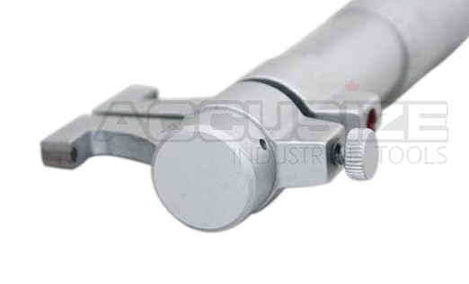 Accusize Industrial Tools 1-2'' by 0.001'' Inside Micrometer in Fitted Case, Satin Chrome Finished, Eg00-3222 | Range: 1-2", Graduation: 0.001", Accuracy: 0.00028", Resolution: 0.0001", Satin Chrome Finish