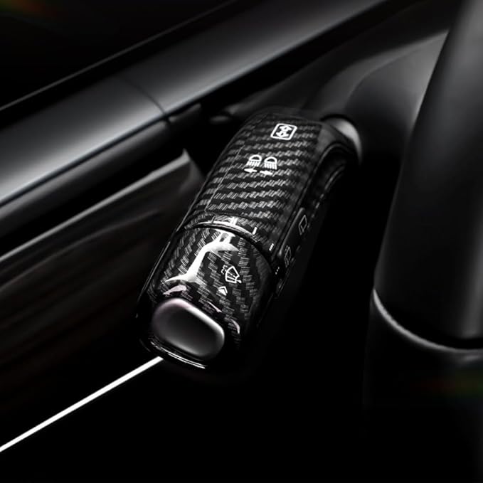 Carbon Fiber Car Shift Lever Wiper Rod Cover Trim Sticker for Mercedes Benz AMG A B CLA EQA EQB GLE GLS GLB GLA Class W177 W247 W118 W167 X167 X247 H247 Interior Accessories