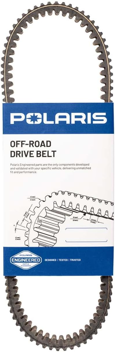 Polaris Sportsman ORV Engine Brake Drive Belt, Part 3211069 – Compatible with Specific Models of Polaris Side-by-Sides, Runs at Optimal RPMs, No Clutch Recalibration, Replace Every 1,000 Miles, Black