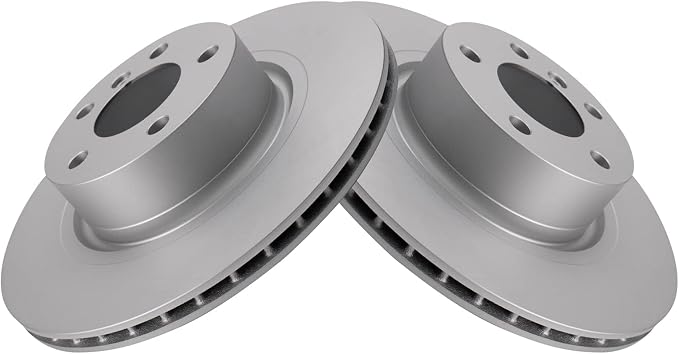 TRQ Rear Brake Rotor Set G Coated Vented Compatible with 2011-2017 BMW X3 2015-2018 X4