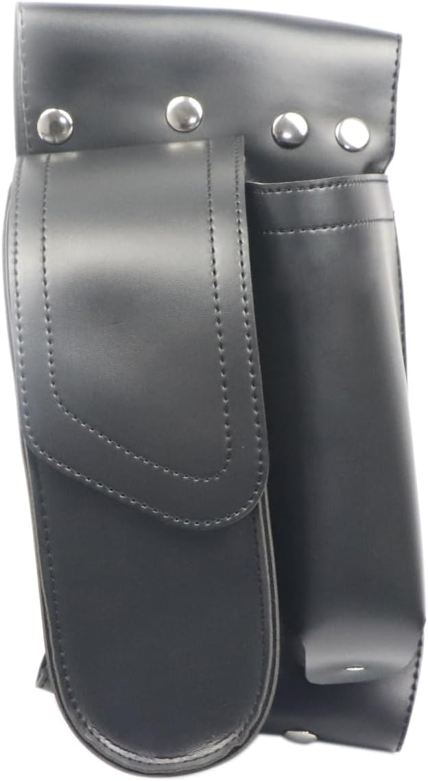 Motorcycle PU Leather Left Saddlebag Guard Bag with Water Bottle Holder For Harley Touring Road King Glide Electra Street Glide 1993-2023