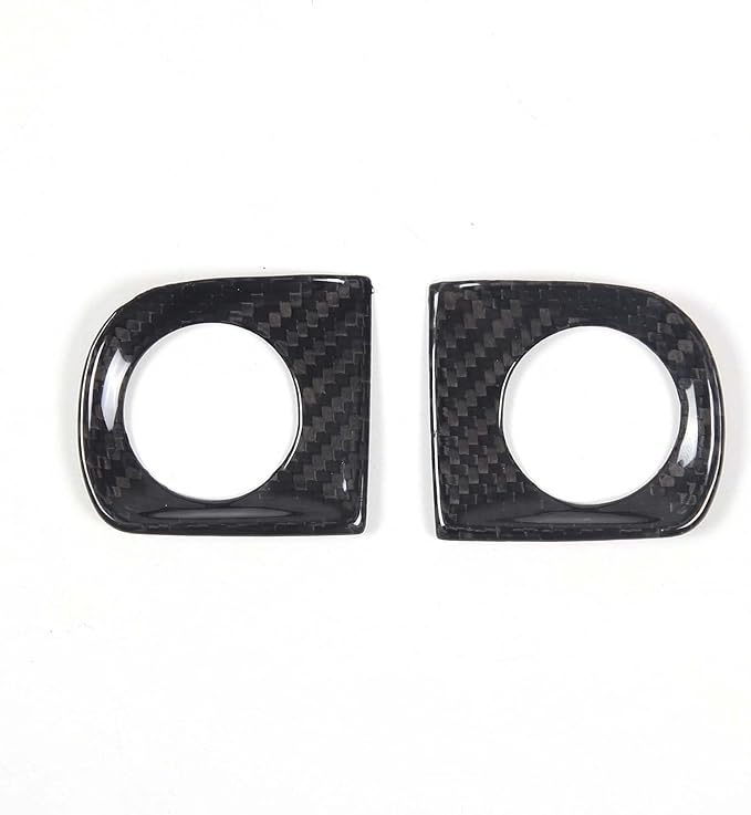 Steering Wheel Steering Rod Base Cover Trim Compatible with Corvette C8 Stingray 2020-2023,Real Carbon Fiber 2PCS C8 Interior Steering Wheel Accessories (Black Carbon)