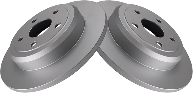 TRQ Rear Brake Rotor Set G Coated Solid Compatible with 2011-2020 Dodge Durango 2011-2020 Jeep Grand Cherokee