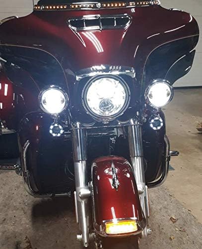 Eagle Lights 2 Inch Bullet Front Infinity Beam LED Turn Signals w/Running Light Ring Covers for Harley Davidson - Chrome / 1157 Base