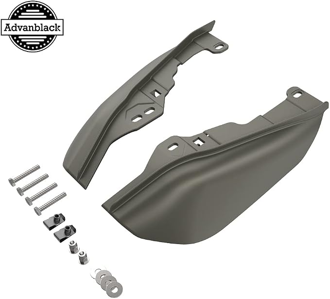 Advanblack 2024 RG Mid Frame Air Deflectors Compatible for Harley Touring Street Glide, Road King, Electra Glide, 2009-2025(Industrial Gray Denim)