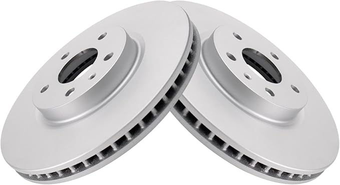 TRQ Front Brake Rotor Set 11.81 in G Coated Vented for 2013-2020 Ford Fusion 2013-2016 Lincoln MKZ