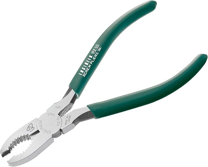 ENGINEER PZ-55 Heavy Duty Gripping Pliers/Screw Extractors + PZ-58 Screw Removal Pliers + PZ-59 Multi-function Combo (Made in Japan)