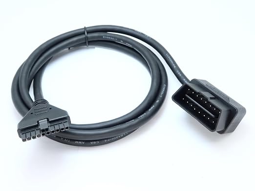 OBD2 Cable for PT30 ELD Logbook,ECM/DOT-Square Black Heavy Duty OBDII Cable