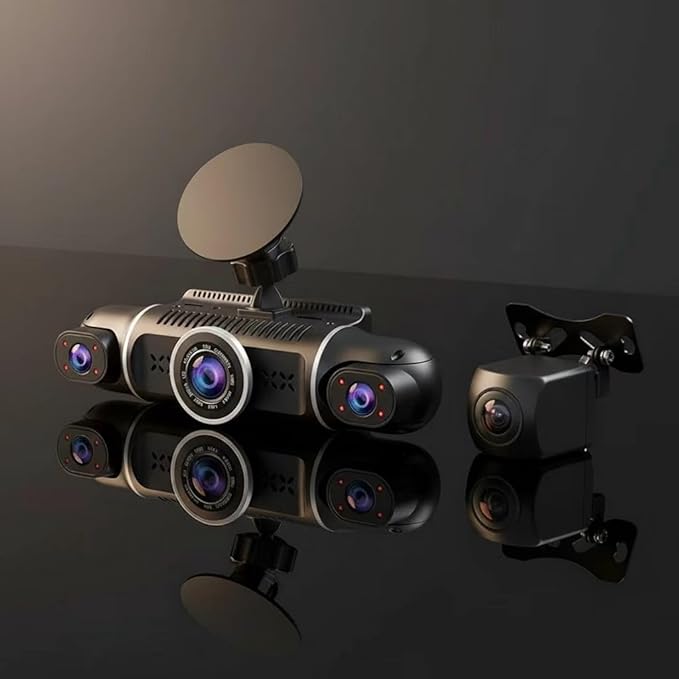 4 Cameras 1080P Dash Cam 4 Lens 3 Inch IPS Screen Car Black Box WiFi APP Control G-Sensor Car Driving Video Recorder Free 128GB TF Card