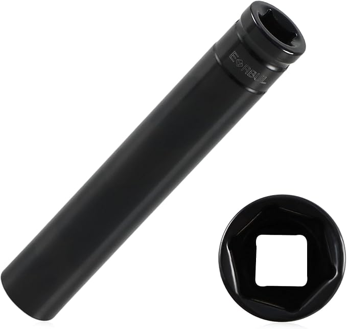 EVRBUL 3/4" Socket Truck Cage Bolt Socket Tool Removal Puller Cagebolt Release Bolt Removal Tool Compatible with Truck Air Brakes with 800921 Cage Bolt, Extra Deep 3/4" Socket 1/2" Drive