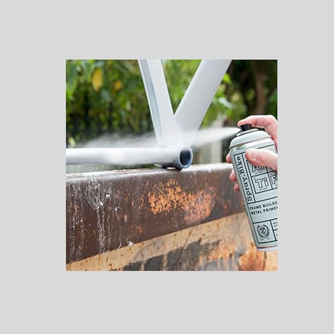 Spray.Bike Frame Builder's Metal Primer | Acrylic Primer Spray Paint for Bicycles | Anti Rust Spray for Metal | Rust & Corrosion Protection | Super Grip, Fast Drying | 400ml, Light Gray