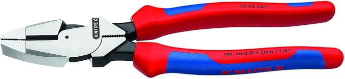 Knipex Ultra-High Leverage Lineman's Pliers and Long Nose Pliers With Cutter Bundle