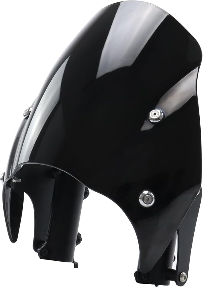 Motorcycle Windshield Fairing Set Wind Deflector Windscreen Mount Kits Fits for Kawasaki S650 Vulcan S ABS SE Cafe EN650 VN650 2015-2025 Black