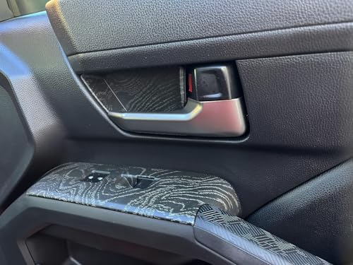 ABS Door Handle Inner Bowl Cover & Window Lift Panel for Toyota Tacoma 2024 2025 2026 Interior Accessories Center Console Decor Trim Frame