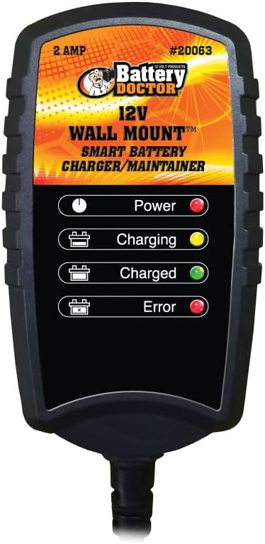Wirthco Engineering Inc 20063 Charger Wall Mnt 12V 2 Amp, Black