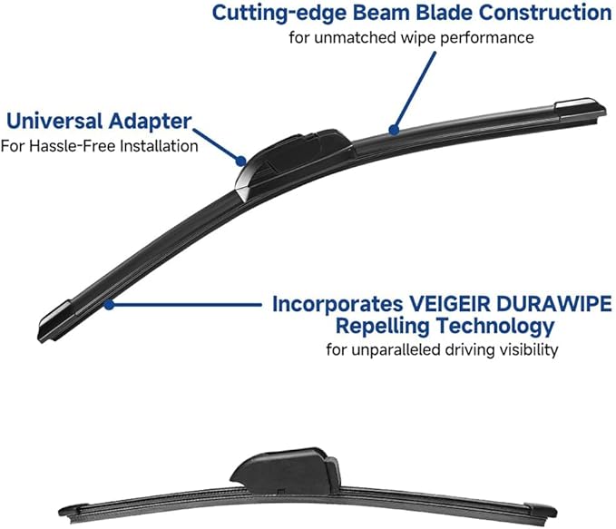 3 Pack Windshield Wiper Blades Compatible with Hyundai Elantra 2012-2016 / Hyundai Elantra GT 2013-2017 Original Factory Quality Front Rear Wipers Blade Set for My Car - 28" 14" 13"