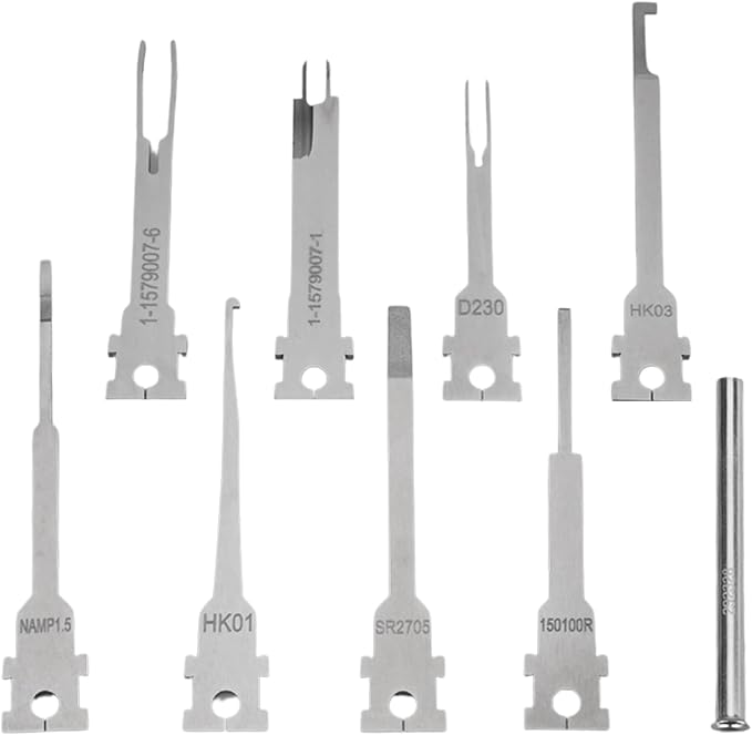 JRready Replacement Tips for Pin Removal Tool,Automotive Electronics Connector Terminal Removal Tool Kit for AMP,Delphi,Molex,Deutsch DT/DTM/DTP Pin Extractor Terminal Release Tool JRconDRK00B09-02