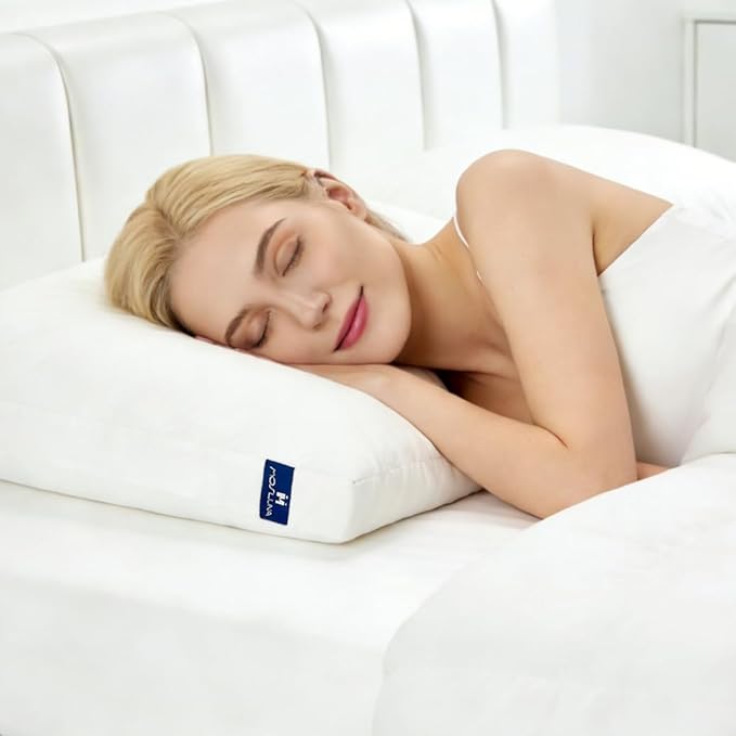 Memory Foam Pillows Queen Size Set of 2，Adjustable Bed Pillow with Gusseted for Sleeping，Medium Firm Pillows 2 Pack for Side, Back or Stomach Sleepers (20 x 30 in, White)