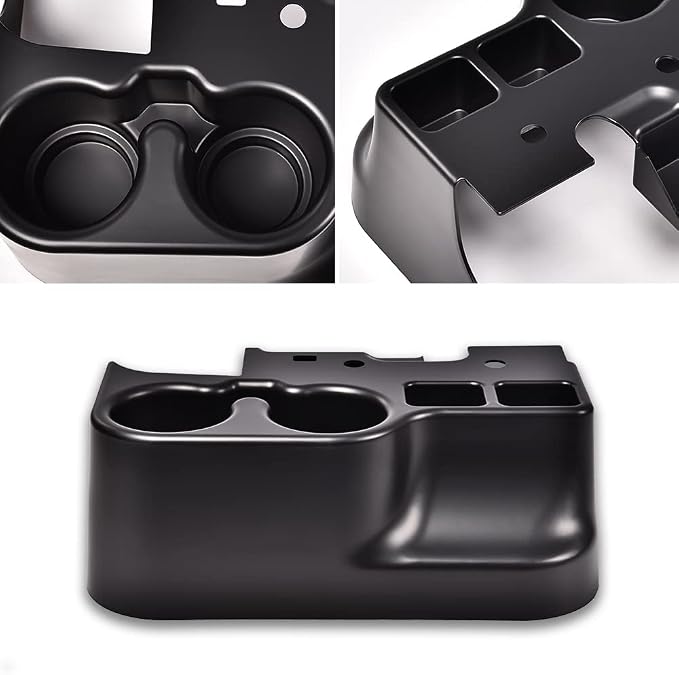 CROSSDESIGN Center Console Cupholder Compatible with 1999-2001 Ford Super Duty Truck - F250 / F350 / F450 / F550
