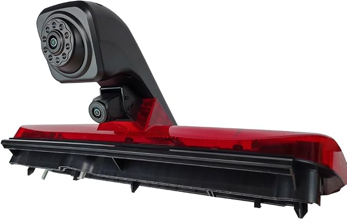 HD Auto Transporter Caravan Van Brake Light Roof Rear View Reversing Backup Dual-Lens Camera with Angle Adjustable Compatible with Ford Transit Connect 2/XL Cargo Titanium Passenger Wagon SUV MPV Bus