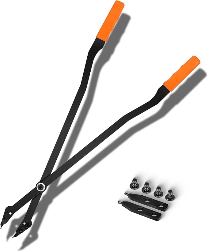 1489 26inch Heavy-duty Internal Retaining Ring Pliers for GM Transmissions 5L40/ 5L50/ 6L50/ 6L80/ 6L90 丨with Interchangeable Tips丨 Stronger Grip