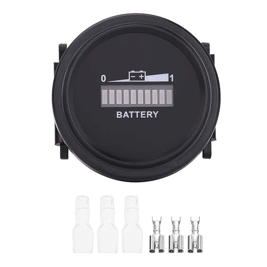 Aramox Cart Battery Meter: 12V/24V/36V/48V/72V Digital Battery Indicator Gauge for Carts